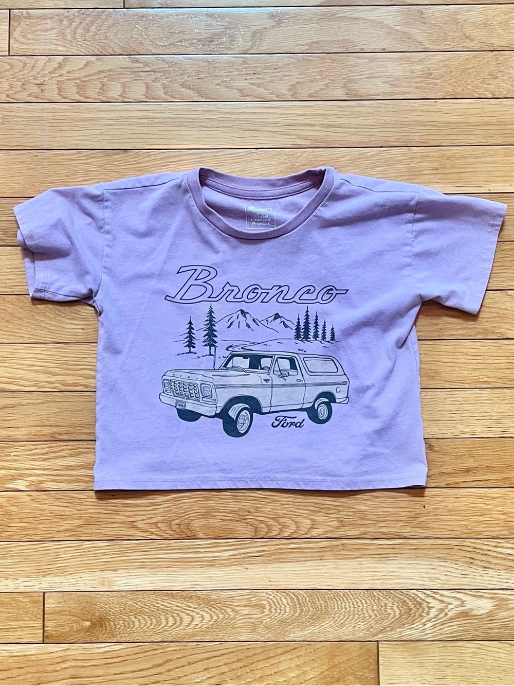 💜Lavender Bronco Graphic Crop Top!